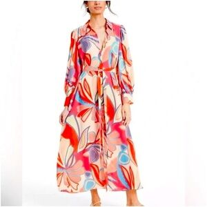 Alexis x target boho printed button up robe dress belted summer designer classic